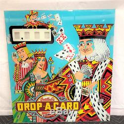 Classic Gottleib Drop-A-Card Wedgehead Pinball Machine Game Backglass