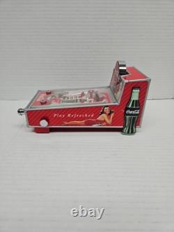 Coca-Cola Red & Silver Pinball Machine 1998 Musical Bank Light Up