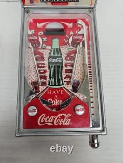 Coca-Cola Red & Silver Pinball Machine 1998 Musical Bank Light Up