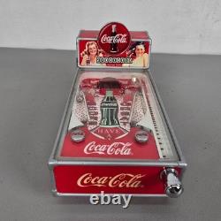 Coca-Cola Red & Silver Pinball Machine 1998 Musical Bank Vintage Collectible