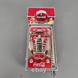 Coca-Cola Red & Silver Pinball Machine 1998 Musical Bank Vintage Collectible