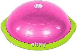 Compact Stability Ball, BOSU Sport Balance Trainer, 50cm Travel Size, Pink