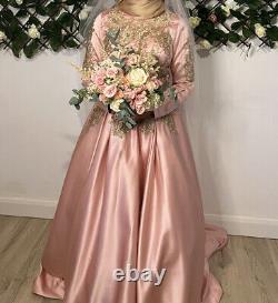 Custom Made Pink Wedding Dress