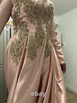Custom Made Pink Wedding Dress