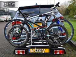 Cycle Carrier 2 Bike Towball Mounted 30kg Car Rear Tow Bar Ball Tilting Rack UK