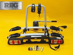 Cycle Carrier 2 Bike Towball Mounted 30kg Car Rear Tow Bar Ball Tilting Rack UK