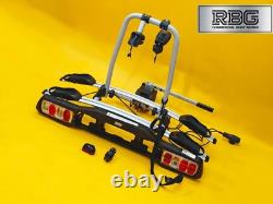 Cycle Carrier 2 Bike Towball Mounted 30kg Car Rear Tow Bar Ball Tilting Rack UK