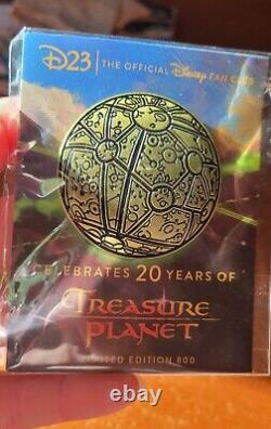 D23 Exclusive Disney Treasure Planet Pin LE 800 Map 20th Anniversary Ball Gold