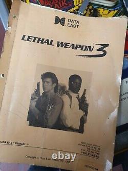 Data east Lethal weapon 3 pinball machine