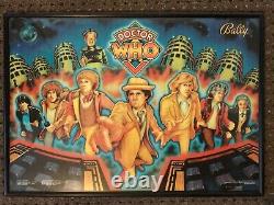 Dr Who Bally Pinball Machine Backboard Artwork (repro) 100% Full Size (framed!)