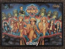 Dr Who Bally Pinball Machine Backboard Artwork (repro) 100% Full Size (framed!)