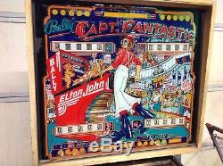 Elton John Captain Fantastic Pinball Machine Backglass Beautiful Wall Art Arcade