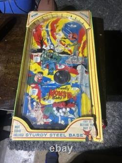 FRIENDLY MONSTER Tabletop Pinball Game Vintage 1960s New In Box. Box Damaged