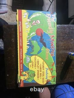 FRIENDLY MONSTER Tabletop Pinball Game Vintage 1960s New In Box. Box Damaged