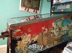 Fish Tales Pinball Machine with LEDs, coin mech and fish topper. Very good cond