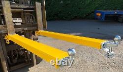 Forklift Tow Ball & Pin Coup Single Fork 1250mm Long (110x50mm) £230 + VAT