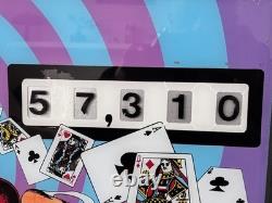 GOTTLIEB'S HIGH HAND ORIGINAL BACKDROP GLASS PINBALL ARCADE 59cm X 54cm FRAMED