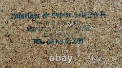 GOTTLIEB'S HIGH HAND ORIGINAL BACKDROP GLASS PINBALL ARCADE 59cm X 54cm FRAMED