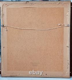 GOTTLIEB'S HIGH HAND ORIGINAL BACKDROP GLASS PINBALL ARCADE 59cm X 54cm FRAMED