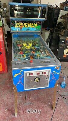 Gottlieb Caveman Rare pinball machine with integrated video game. Williams