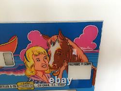 Gottlieb Cow Poke pinball machine backglass 1965