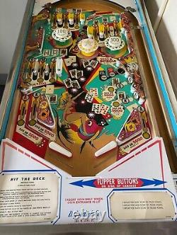 Gottlieb Hit The Deck Vintage Pinball Machine Very Rare 1978