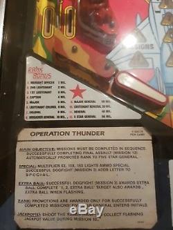 Gottlieb Operation Thunder Pinball Machine Very Rare In Uk 90's