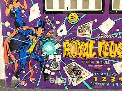 Gottlieb Royal Flush Pinball Machine Game Backglass
