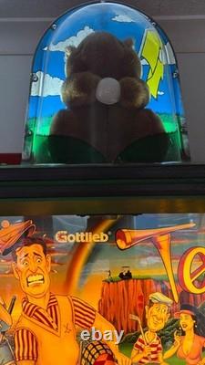 Gottlieb Tee'd Off pinball machine. Topper. Pin2DMD. Invisiglass. Teed off