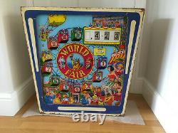Gottlieb World Fair pinball machine backbox
