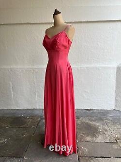 Hand Made Couture Evening Dress In Salmon Pink Size 8/ 10 Approx