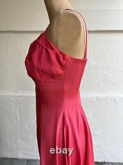 Hand Made Couture Evening Dress In Salmon Pink Size 8/ 10 Approx