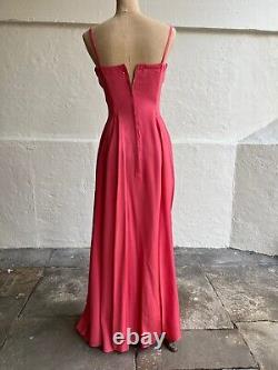 Hand Made Couture Evening Dress In Salmon Pink Size 8/ 10 Approx