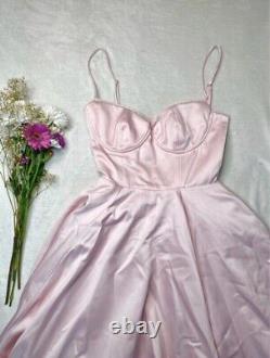 House of CB Mademoiselle? Ballerina Pink Midi Tulle Dress, Small Plus Cups