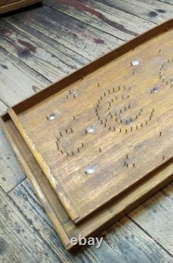 Japanese Vintage Wooden Pachinko Corinthian Table Game Pinball Showa Retro Rare