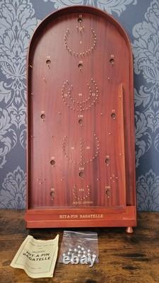 Jaques of London Original Hit A Pin Bagatelle, Boxed with Balls and Instructions