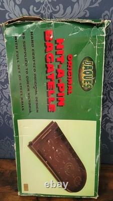 Jaques of London Original Hit A Pin Bagatelle, Boxed with Balls and Instructions
