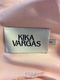 Kika Vargas Augusta Gathered MIDI Dress Womens S Pink Rrp £640 Br