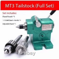 Lathe Tailstock Assembly Telescopic Ball Screw Machine Center Pin & Live Center