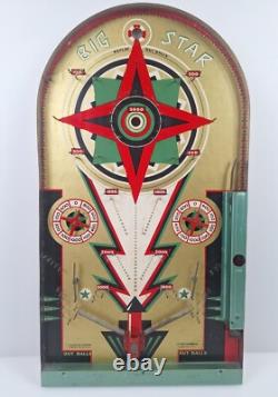 Lindstroms BIg Star Game Bagatelle Vintage 30's USA Made Tabletop Pinball No 597