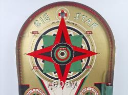 Lindstroms BIg Star Game Bagatelle Vintage 30's USA Made Tabletop Pinball No 597