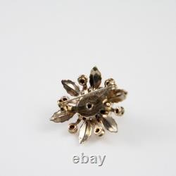 Lucille Ball Owned Worn Flower Shaped Gold WithOrange Stone Pin Sydney Guilaroff
