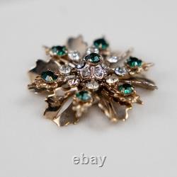 Lucille Ball Owned Worn Green and clear rhinestone pin from Sydney Guilaroff