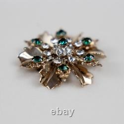 Lucille Ball Owned Worn Green and clear rhinestone pin from Sydney Guilaroff