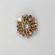 Lucille Ball Owned Worn Orange And Clear Rhinestone Pin From Sydney Guilaroff