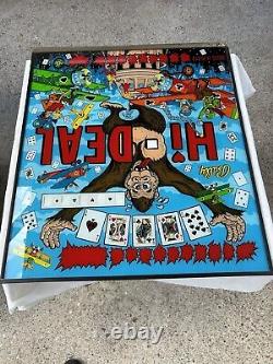 MINTY Original Rare HI-DEAL Bally Pinball Machine Back Glass Themed Diner Prop