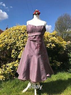 MONACO Dress Bolero, Dusky Pink, Mauve, Tea Length, UK Size 14