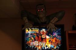 Monster Bash Pinball Machine Topper, Frankenstein, Led Eyes, On Wooden Platform