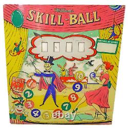 ORIGINAL Skill Ball 1960s Williams Pinball Machine Backglass Magic Tricks RARE