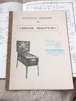Original Pinball Machine manual Zaccaria Space Shuttle Flipper with schematics